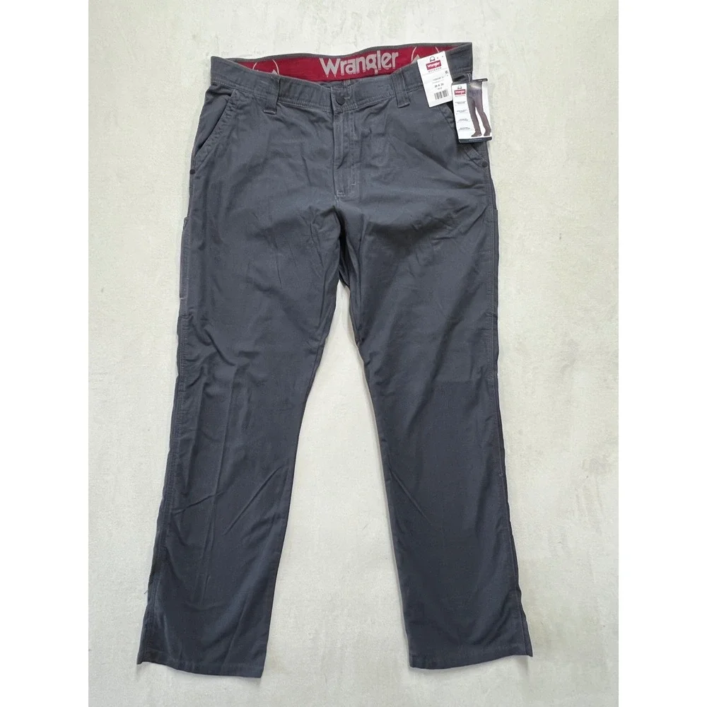 Wrangler Outdoor Frontier Utility Pants Straight Fit Grey 38x30 112361367 NEW